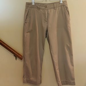 LL Bean 100% Cotton Twill Capri Pants